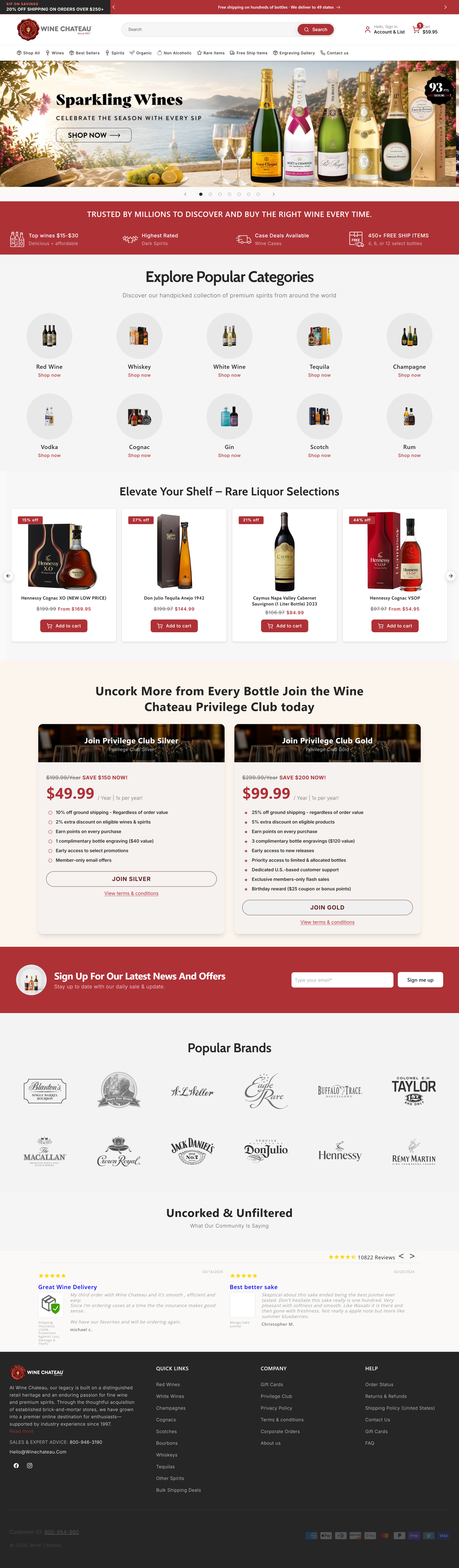 Wine Chateau Shopify Store